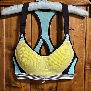 Victoria's Secret Yellow Underwire Racer Back Sports Bra 32B